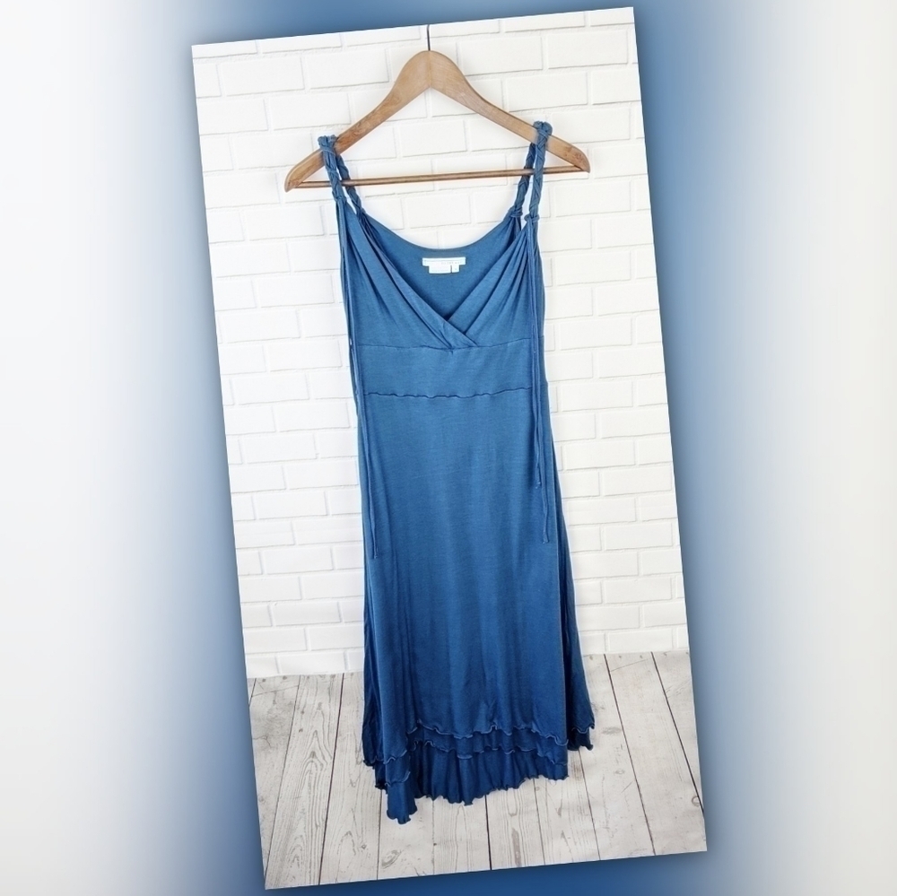 To The Max Dress Womens S fairy Blue Strappy Hi Low contemporary work wear mod